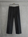Wrinkle-Resistant Wool Straight Leg Slit Pants