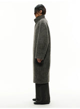 Pleated Back Wrap Cocoon Coat