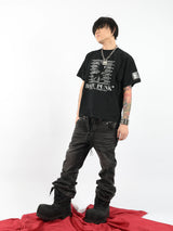Two-tone Washed Distressed Mickey Tee