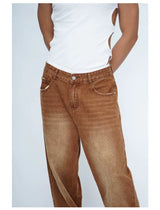 Men's Brown Vintage Wide Leg Jeans