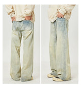Men's Vintage Washed Loose Straight Jeans