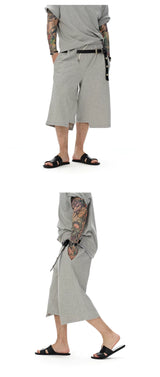 Cropped Terry Bermuda Pants