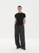 Slim Fit Paneled Merino Lyocell Tee