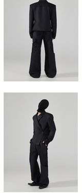 Men's Casual Slim Asymmetric Lace Blazer