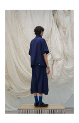 Pleated Draped Cropped Dress Pants