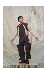Contrast Paneled Double Cuffed Nylon Pants