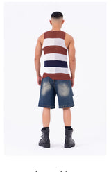 Men's Breathable Colorblock Mesh Knit Vest