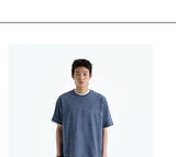 Indigo Denim-Style Drawstring Waist Cargo Pants