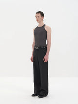 Wrinkle Free Straight Wool Dress Pants