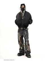 Graffiti Embroidered Printed MA1 Bomber Jacket