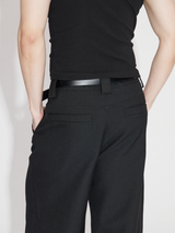 Wrinkle-resistant Wool-like Asymmetrical Cargo Dress Pants