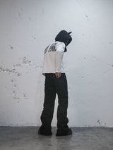 Demon Printed Distressed Long Sleeve Tee