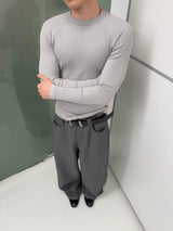Lightweight Ribbed Knit Long Sleeve