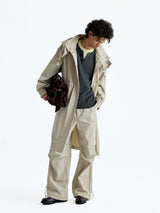 Drawstring Waist Nylon Cotton Parachute Pants
