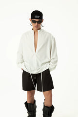 Men's White Striped Long Sleeve Shirt