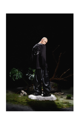 Pleated Tapered Leather Pants