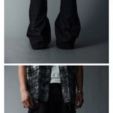 Adjustable Zipper Flared Baggy Cargo Pants
