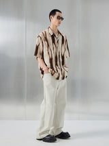 Printed Short Sleeve Cuban Collar Shirt