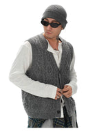 Wool Blend Vintage Knit Vest