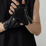 Strapped Tactical Leather Gloves