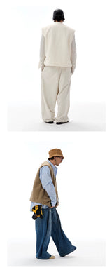 Men's Oversized Lamb Wool Vest