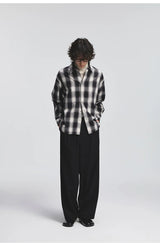 Pleated Elastic Waist Brushed Twill Slacks
