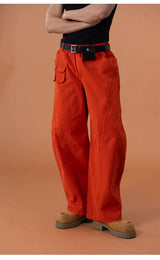 Men's Y2K Green Orange Cargo Pants