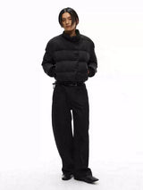 Distressed Fleece Lined Banana Jeans