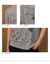 Couple Print Fitted Wool Blend Tee