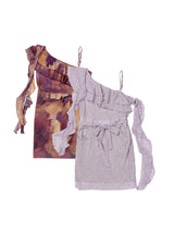 One-shoulder Vintage Lined Mesh Lace Dress