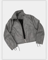 Vintage Stand Collar Biker Jacket