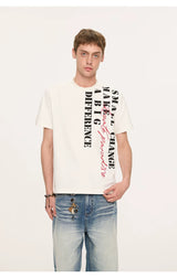 Casual Cool Dry Contrast Slogan Tees