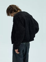 Warm Heavy Fur Bomber Puffer Coat