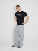 Structured Lightweight Printed Short Sleeve Tees
