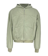 Deconstructed Boxy Fit Zip Hoodie