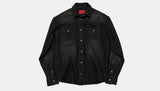Washed Distressed Patchwork Denim Shirt Jacket