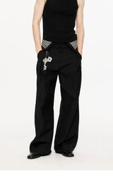 Pleated Houndstooth Dress Pants