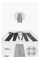 Asymmetric Cross Plaid Pleated Casual Pants