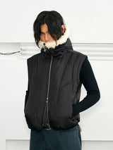 Men's 2-in-1 Winter Fur-Trimmed Puffer Vest