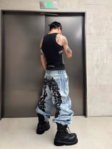 Genuine Vintage Washed Blue Carpenter Jeans