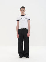 Printed Color Block Push Ringer Tees