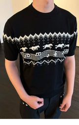 Antibacterial Lyocell Fair Isle Note Tee