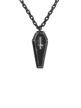 Handmade Distressed Gothic Devil Coffin Necklace