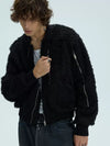 Warm Heavy Fur Bomber Puffer Coat