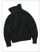 Ribbed Knit Half-Zip Long Sleeve Top