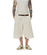 Cropped Terry Bermuda Pants