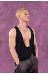 Men's Colorful Deep V Sports Tank
