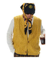 Wool Blend Vintage Knit Vest