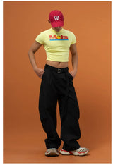 Black Gray Brown Wide Leg Pants