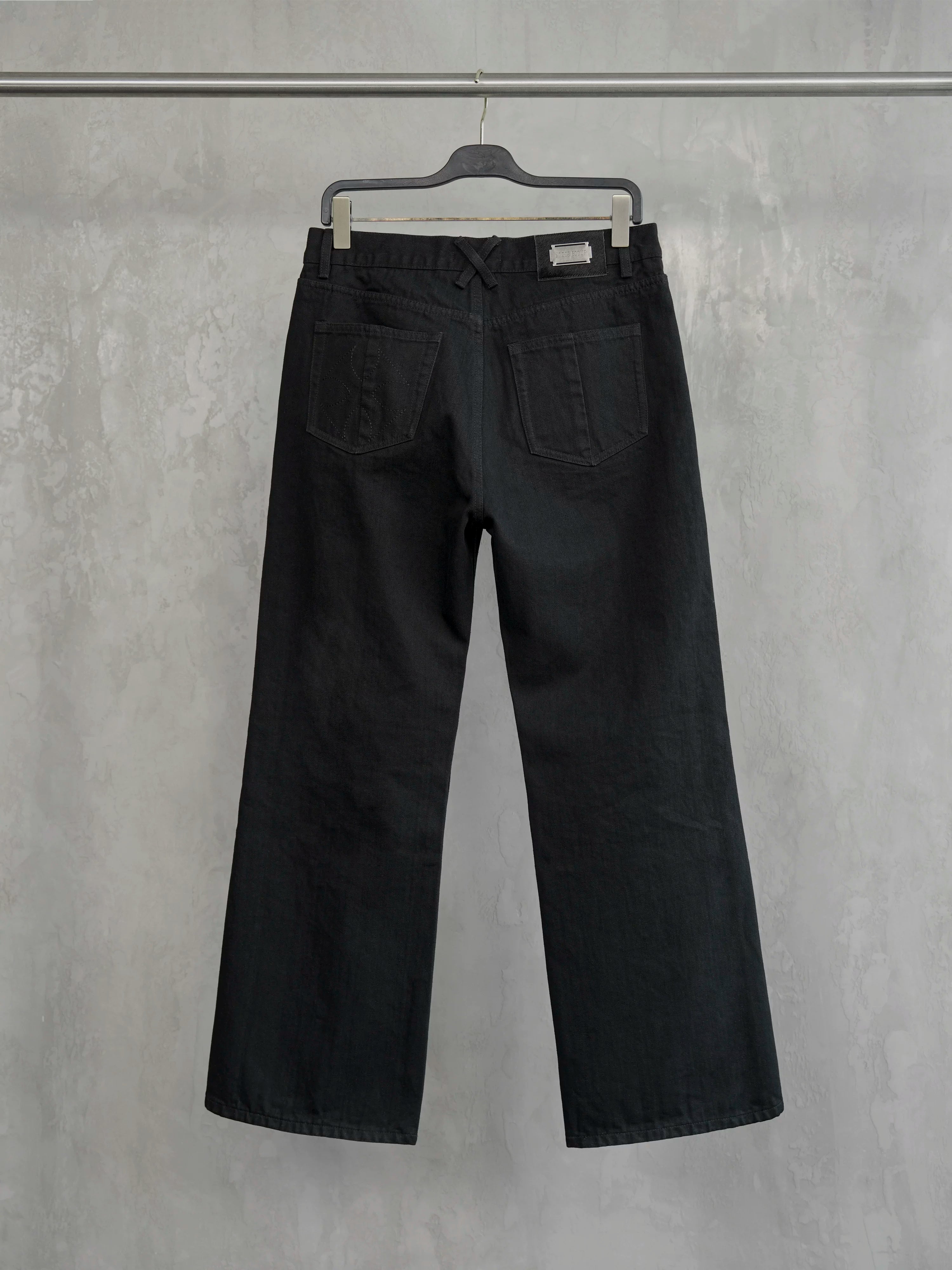 Baggy 15 Oz Rigid Black Jeans